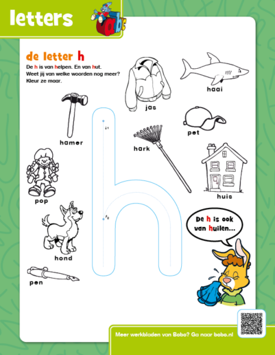 Letters leren - H