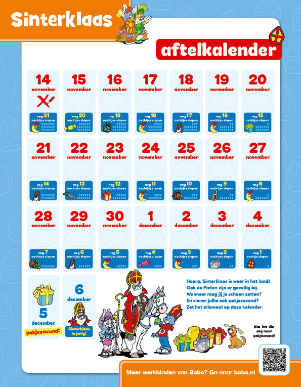 Sinterklaas aftelkalender